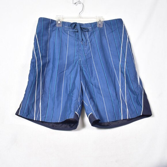 Joe Boxer Men's Board Shorts SwimSuit Blue Grey Size 36 - Picture 1 of 4